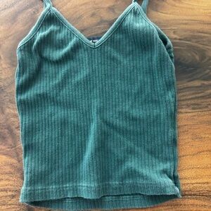 Brandy Melville Forest Green Ribbed Camisole
